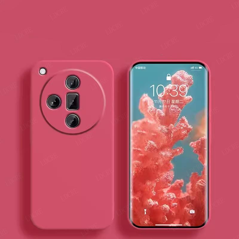 Pro OPPO Find X7 Pouzdro Kryt Pro Find X7 Ultra Capa Tekutý Silikonový Zadní Kryt na Telefon Nárazuvzdorný TPU Měkký Kryt Pro OPPO Find X7 Fundas