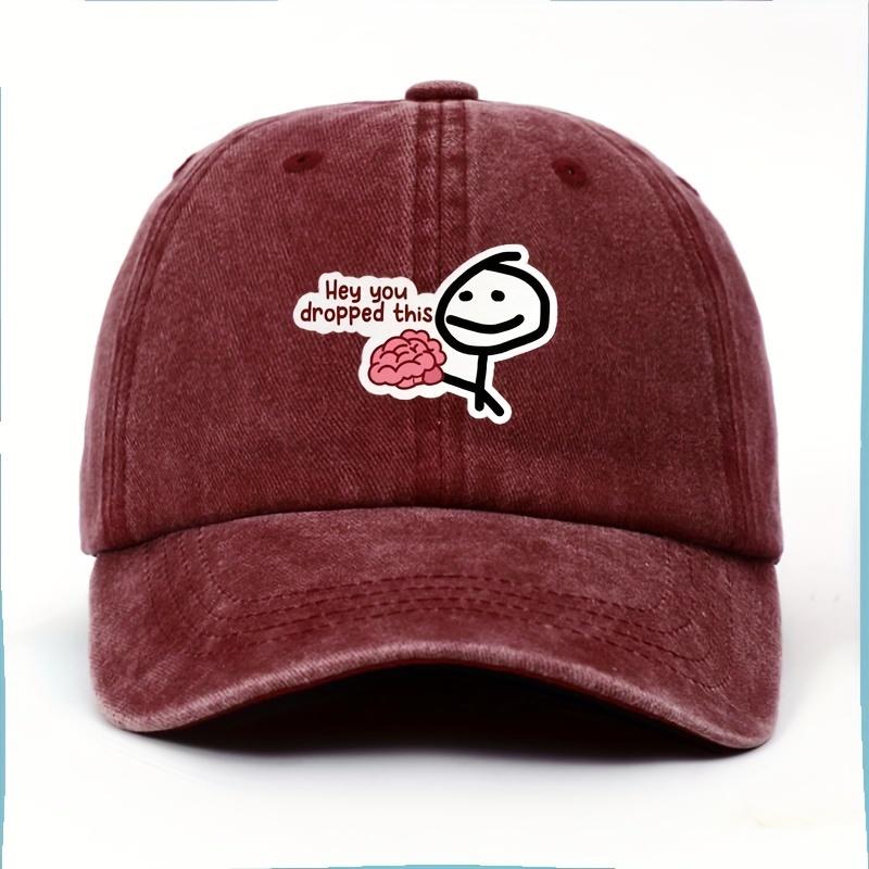 

Fun cartoon printed baseball cap adjustable for both men and women,suitable for summer sun protection,lightweight and breathable Adjustable бордовый