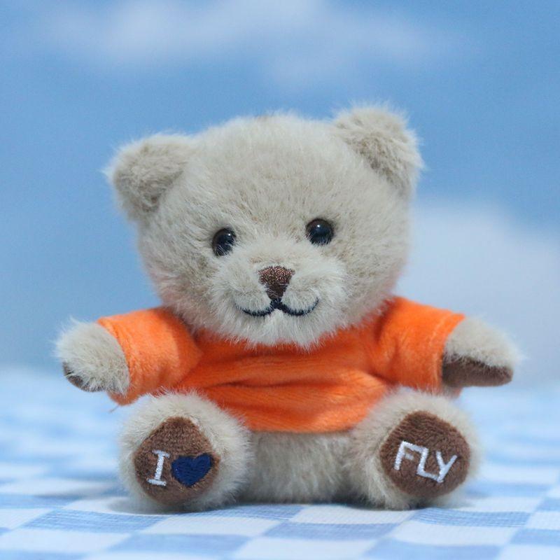 Adorable Plush Teddy Bear Keychain Cute Cartoon Bear Pendant Soft Toy Accessory
