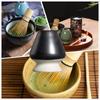 Ceramic Matcha Chasen Stand, Traditional Japanese Matcha Set Accessory (Black and White)