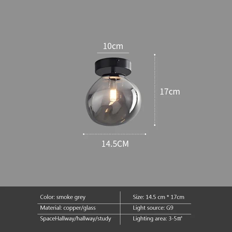 Modern LED Ceiling Lighting Minimalist Nordic Texture Glass Ceiling Lamp Aisle Corridor Lamp Creative Living Room Lights E27