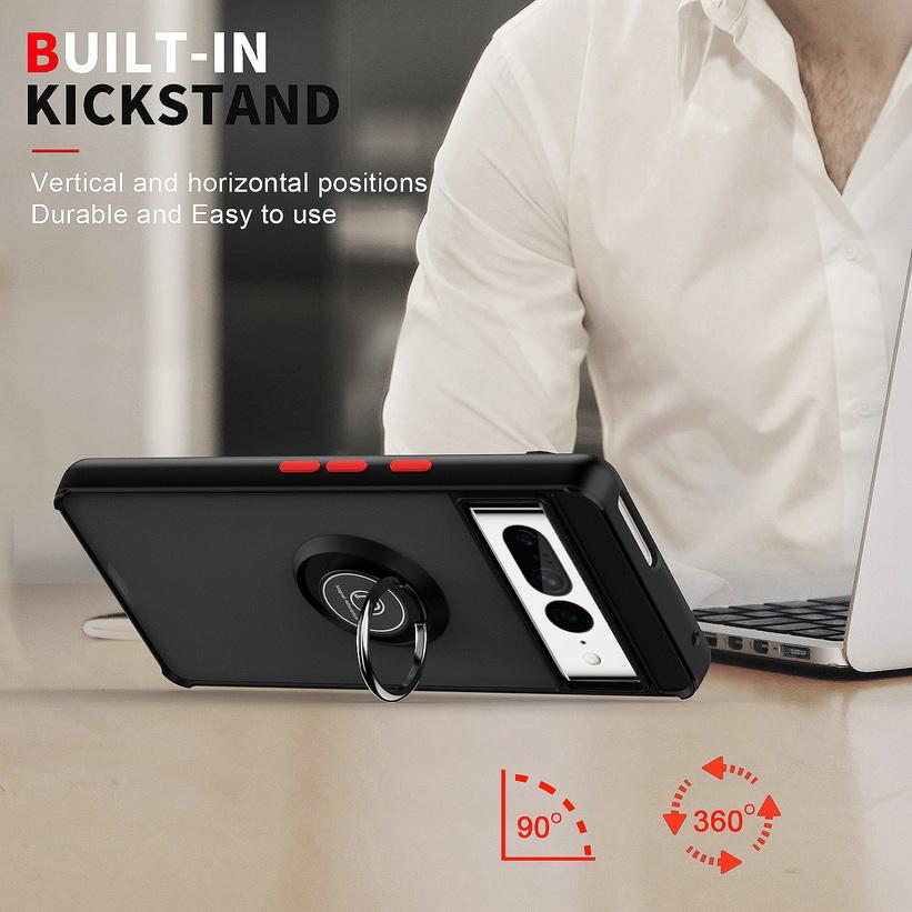 Rotatable Bracket Stand Phone Case for Pixel 7 Pro Pixel7 Pixel 6 Pro Finger Ring Holder Hard Back Cover