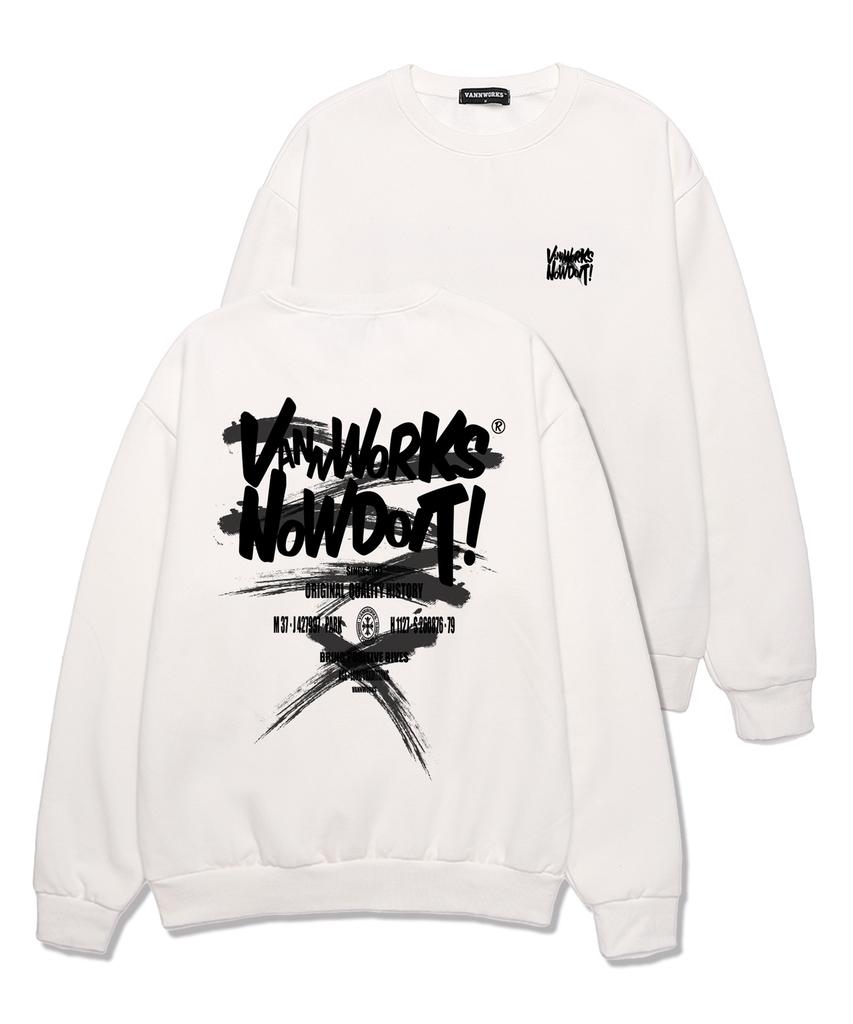 VANNWORKS Do It Painting Oversized Sweatshirt (Vls0091) White