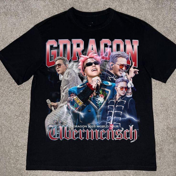 G-Dragon Ubermensch World Tour 2025 Graphic T-shirt NI155 FREE SHIPPING S