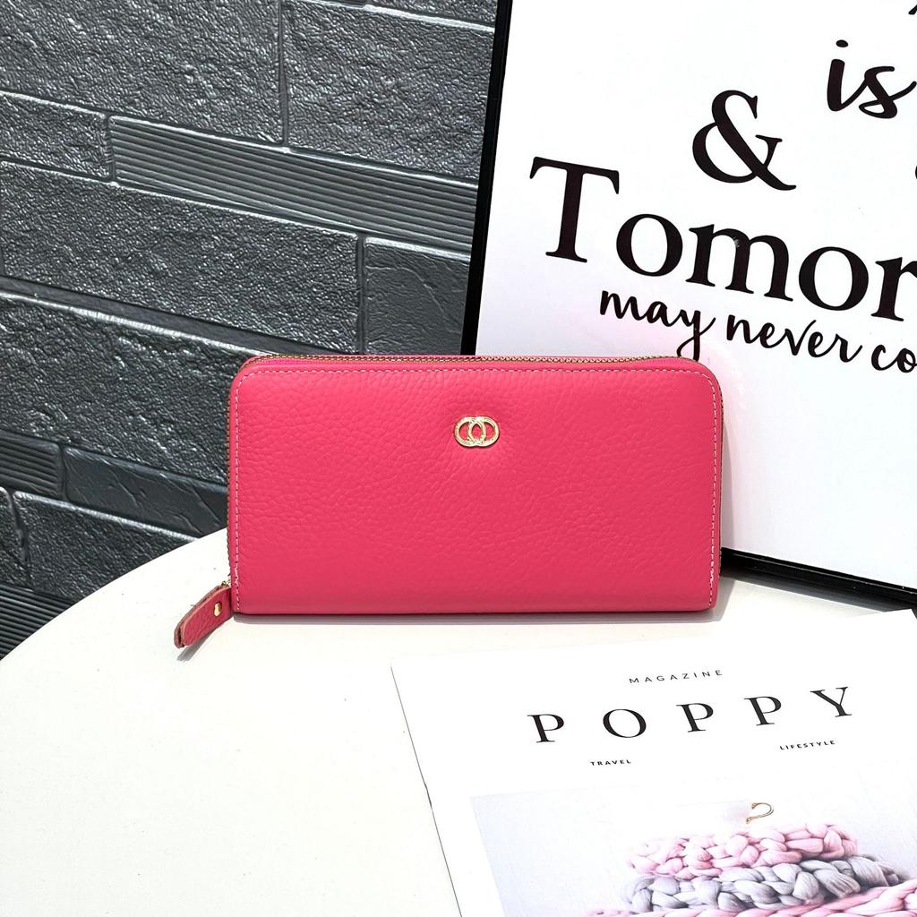 Damplånbok med vintagedragkedja - Kuvertväska, myntficka och korthållare