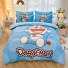Doraemon Mechanical Cat Cartoon Style Pure Cotton Material Bed Three-piece Set Student Dormitory Dirty-Resistant Bedding