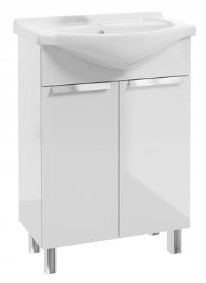 Bathroom Cabinet with Washbasin, White Gloss, 60 X 85 Cm, Lily