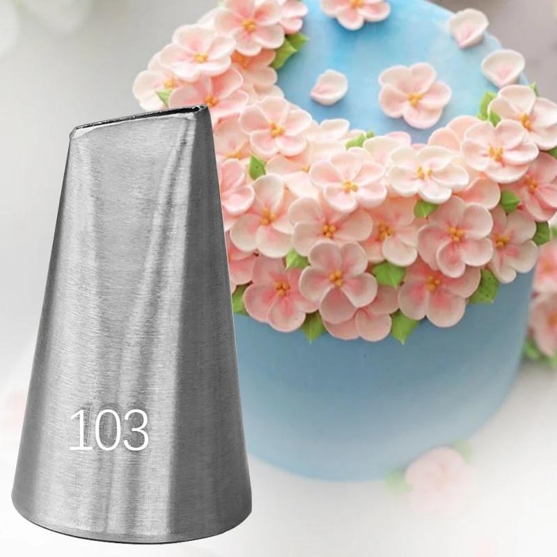 103# Cupcake Rose Petal Cream Tips Stainless Steel Nozzles For Cakes Tools Confectionery Pastry Nozzles Kitchen Decorator