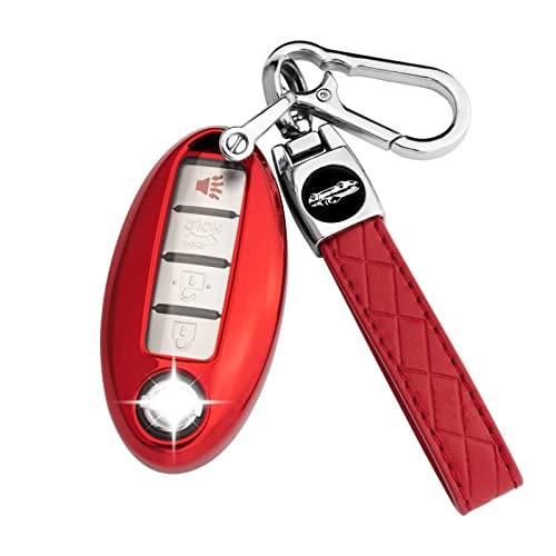 

Nissan Keyclasp, мягкий корпус для ключей из ТПУ, полностью защищенный Altima Rogue Maxima Sentra Infiniti Armada sedan 3 4 5 кнопка зажима красный