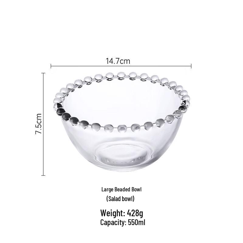 Deou Starlight Beaded Glass Serving Bowl