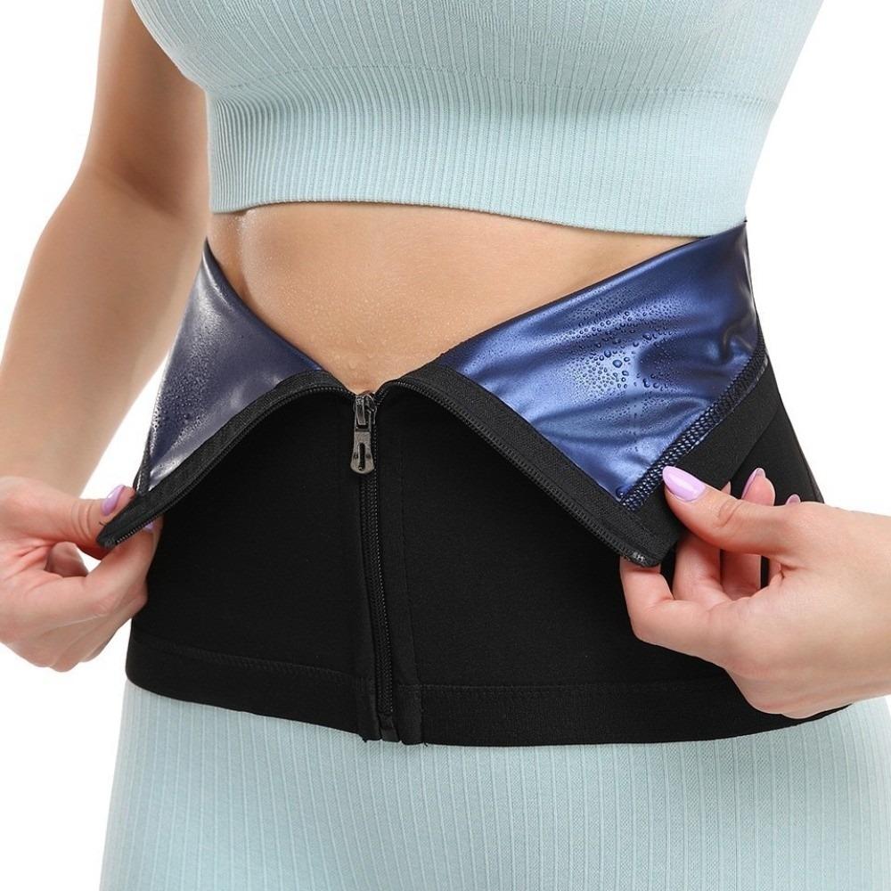 Fat Burning Zipper Waist Slimming Belt Belly Sweat Workout Fitness Shapewear  Women