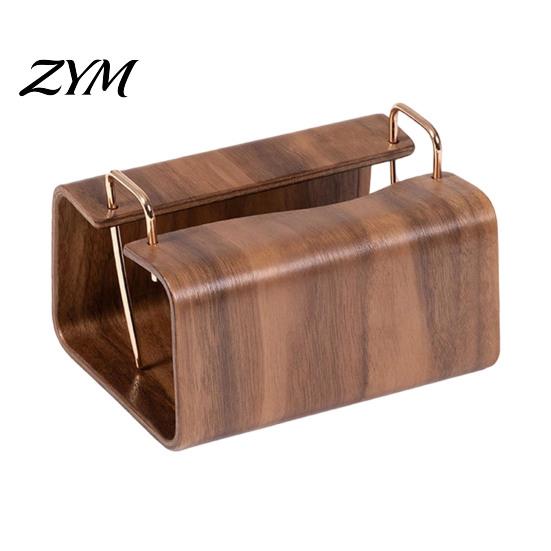 Sturdy Storage Box Wooden Tissue Holder, Rectangular Decorative Paper Napkin Dispenser, Compact Dispenser Organizer, for Office Desk Home Decor