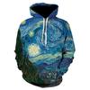 2026 NEW Harajuku Van Gogh Oil Painting Starry Night 3D Print Hoodie Women/Men Fashion Hip-hop Pop Sweatshirt Mens Hoodies