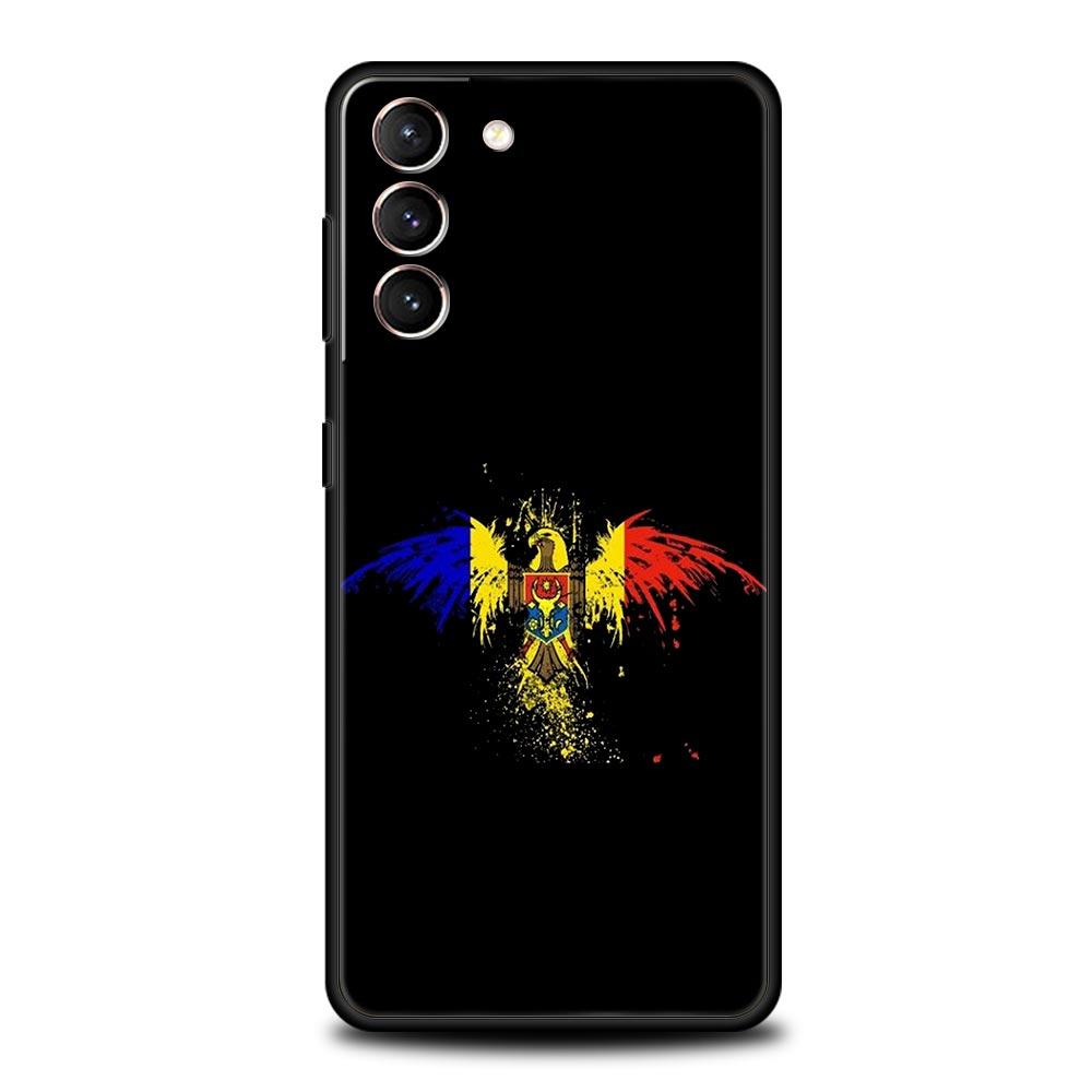 Moldawien Flagge Handyhülle Für Samsung Galaxy S25 Edge S24 S23 S22 S21 Ultra S20 FE 5G S10 S10E S9 Plus Weiche TPU Hülle