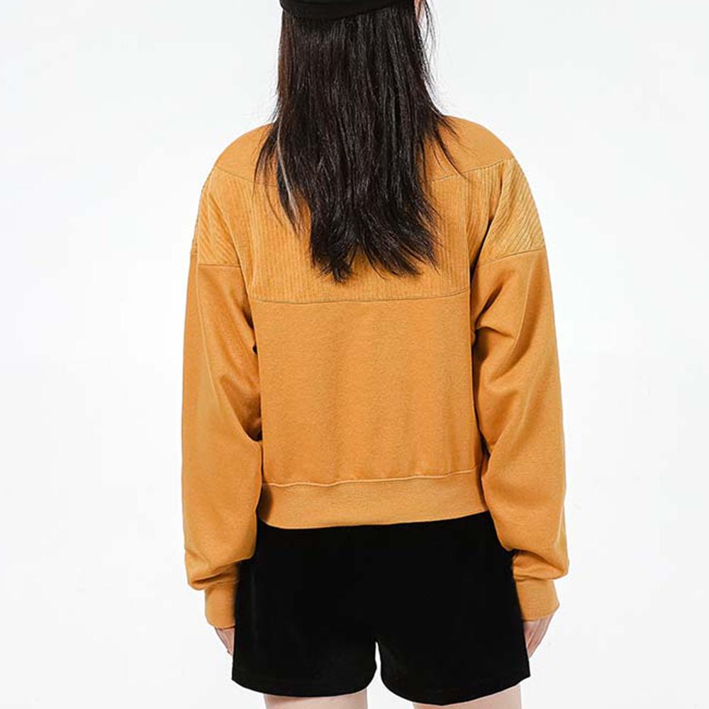 Nike Heritage Crew Velour Sweatshirt Women Tops Orange CZ1877-712