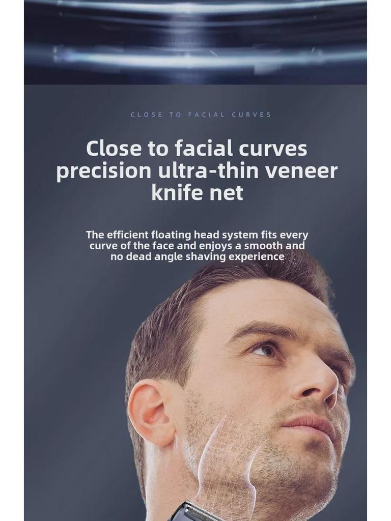 Fenite FS-877 Multi-Function Shaver: Electric Beard Trimmer, Haircut, Nose Hair Trimmer with Digital Display