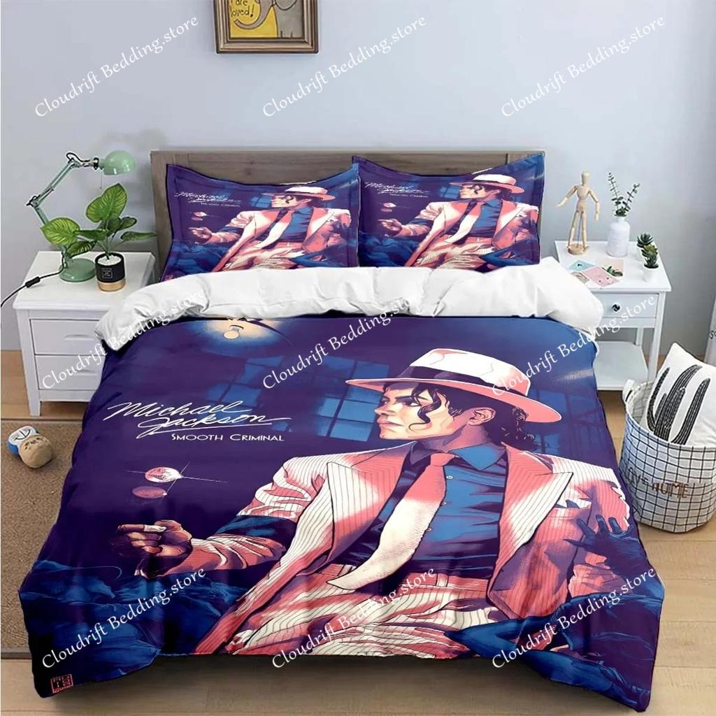 Wykwintna Moda M-Michael-Jackson Nadruk Pościel Zestaw Poszewka na Kołdrę Kołdra Łóżko Młodzież Dzieci Dziewczynka Chłopcy Prezent Urodzinowy