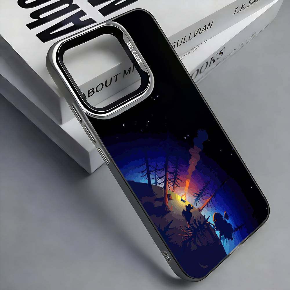 Adventure Game O-Outer W-Wilds Phone Case For iPhone 17, 16,15,14,13,12,11 Plus,Pro Max, Colorful Silver Funda Cover
