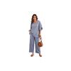 TADKEE Women's Solid Color V-Neck Kaftan Sleeve Co-ord Set for Women | Casual Wear Co Ord Set | Kurta Set for Women (FN-