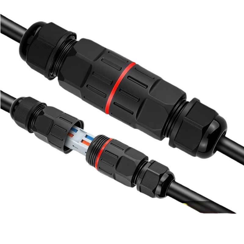 [JN] 1/3Pcs Wire Connector IP68 Waterproof Cable Connector Quick Connection 2 In 2 Out 2/3 Pin Electrical Terminal Adapter