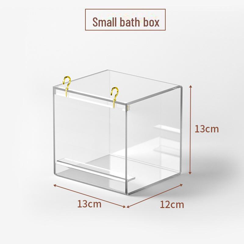 Parrot Acrylic No-Spill Auto Feeder & Splash-Proof Bird Food Bowl