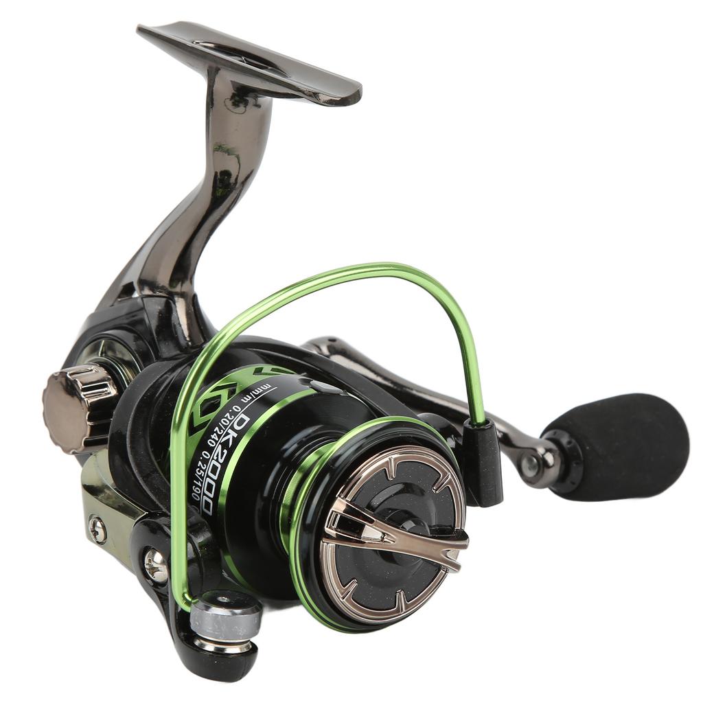 Helt Metall Fiskelina Hjul 45 grader Stor Fas 5.2:1 Spinnrulle FiskrulleDK2000