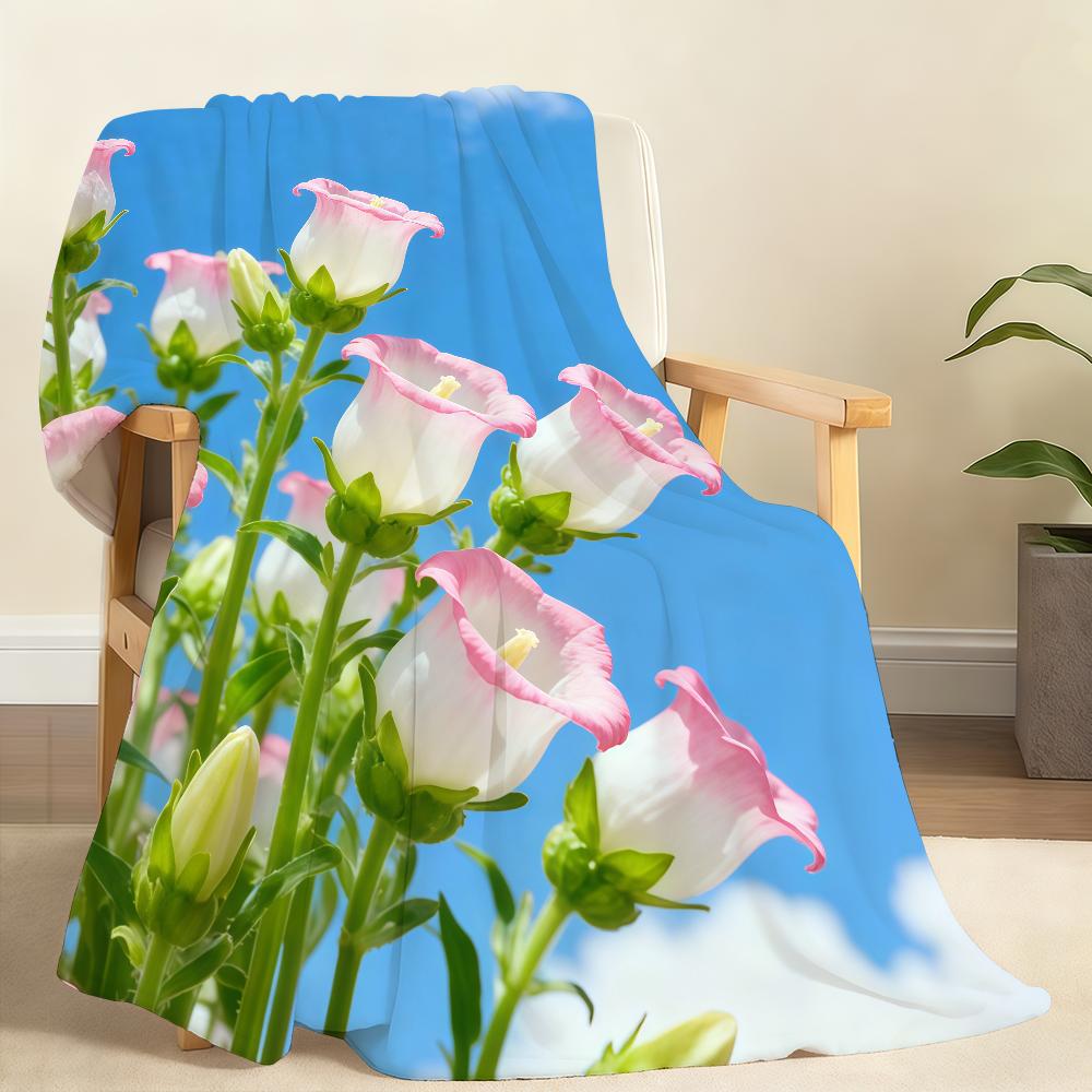 Colorful Flowers Blanket Soft Throw Blanket for Home Bedroom Bed Sofa Picnic Travel Office Rest Cover Blanket Gift