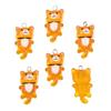 7-Color 15x29mm Translucent Luminous Cat Charms Keychain Accessories