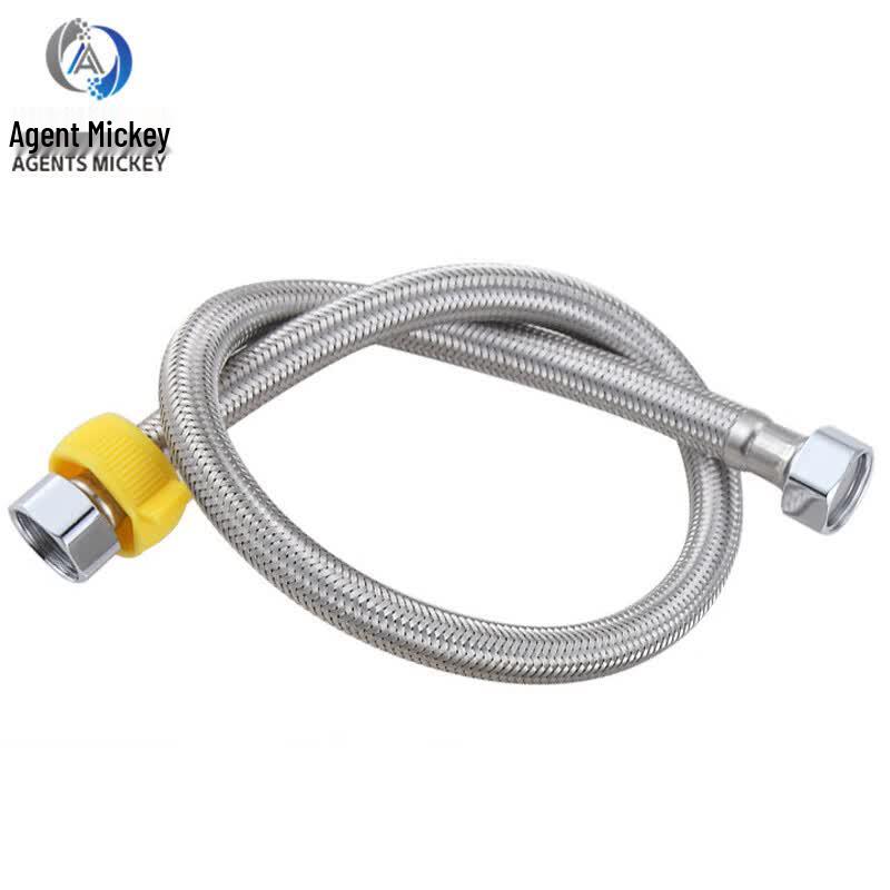 Mickey Agent 304 SS Braided Double-Head Water Inlet Hose 50CM