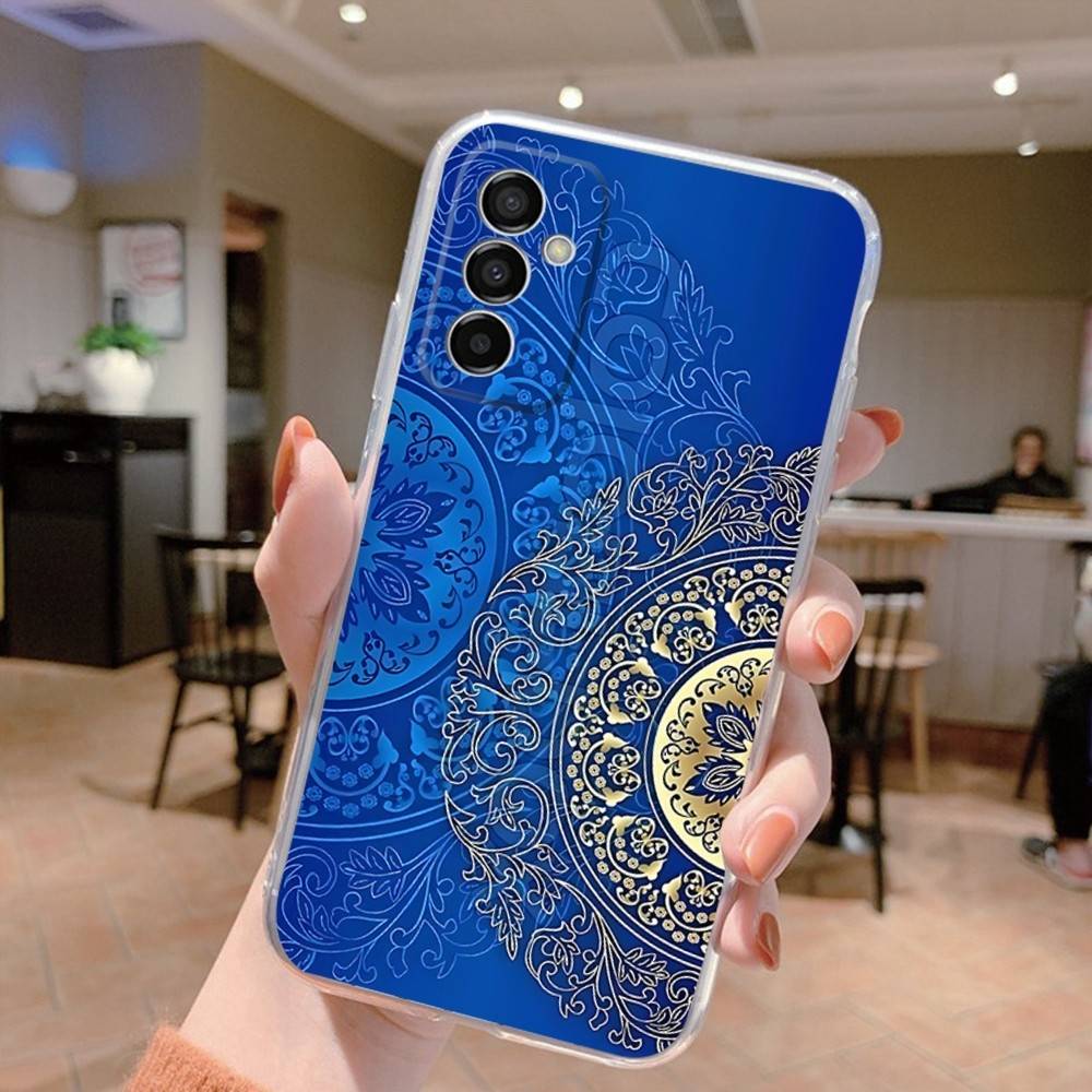 Hamsa Hand Of Fatima Art Phone Case For Samsung S24,30,21,22,23,20 FE,lite,PIus,Ultra,5G,Note,9,10 Transparent Cover