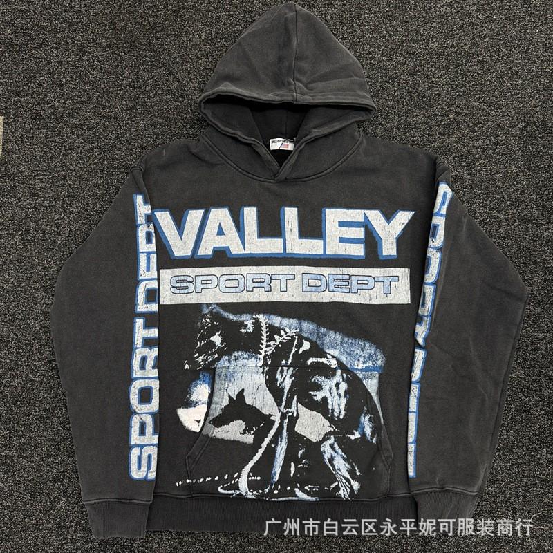 Premium Streetwear Hoodie With Rhinestone Embellishment Oversized Zip-Up Sweatshirt Men Cotton Blend Loose Fit