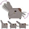 Massage Chair Taupe Fabric