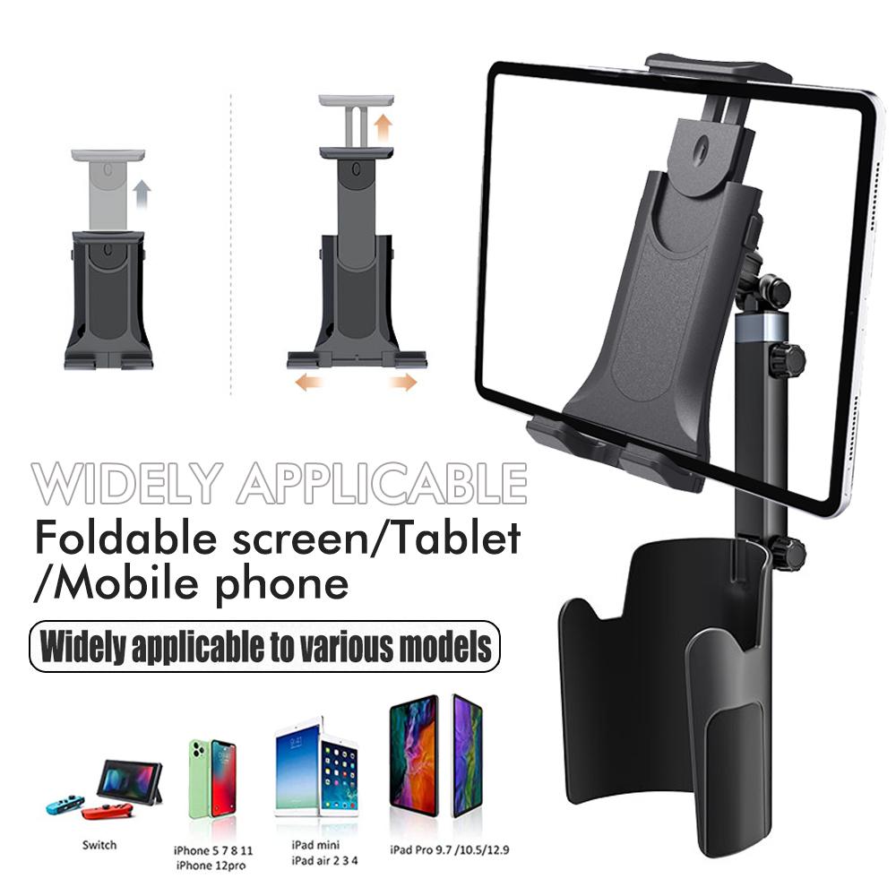 Car Cup Holder Mount Universal Phone/Tablet Holder for Center Console Long Joint Position