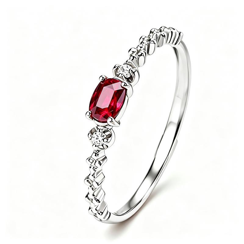 Twelve Zodiac S925 Sterling Silver Adjustable Ring with Colorful Gemstones for Women