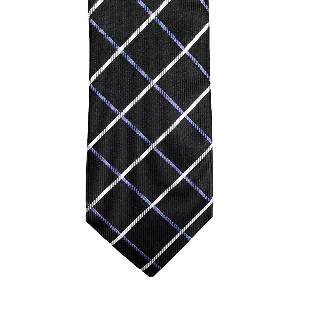 MENDENG Men's One-Touch Tie, Easy to Use, Zippered, Stripe, Check, Solid Color, Stylish, Business Casual, Formal, Polka Dot, Wedding, Set of 6