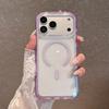 Applicable to iPhone17Pro mobile phone case acrylic transparent crystal magnetic suction Apple 16 anti-drop semi-transparent anti-drop protective case