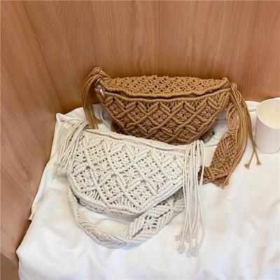 Dámske kabelky Pletená Bohemia Crossbody kabelka Módna Letná Plážová Etnická Bedrová taška Potulka Pásiková taška Bavlnená Pletená Vonkajšia Nákupná taška