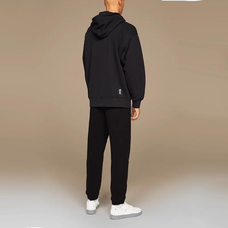On Club Hoodie With Logo Lg Sleeve Sweatshirt Men hoodies Black 1ME10030553