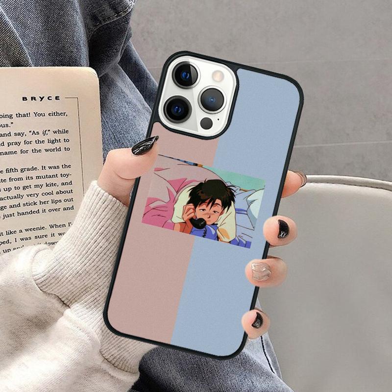 Japanese 90s Anime Aesthetic Phone Case for iPhone 17 Air 16 16e 15 Plus for Apple 13 11 12 14 Pro Max Cover Coque