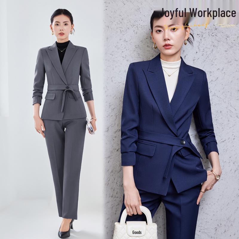 

2024 Spring/Autumn Women s High-End Slim-Fit Two-Button Suit Set S