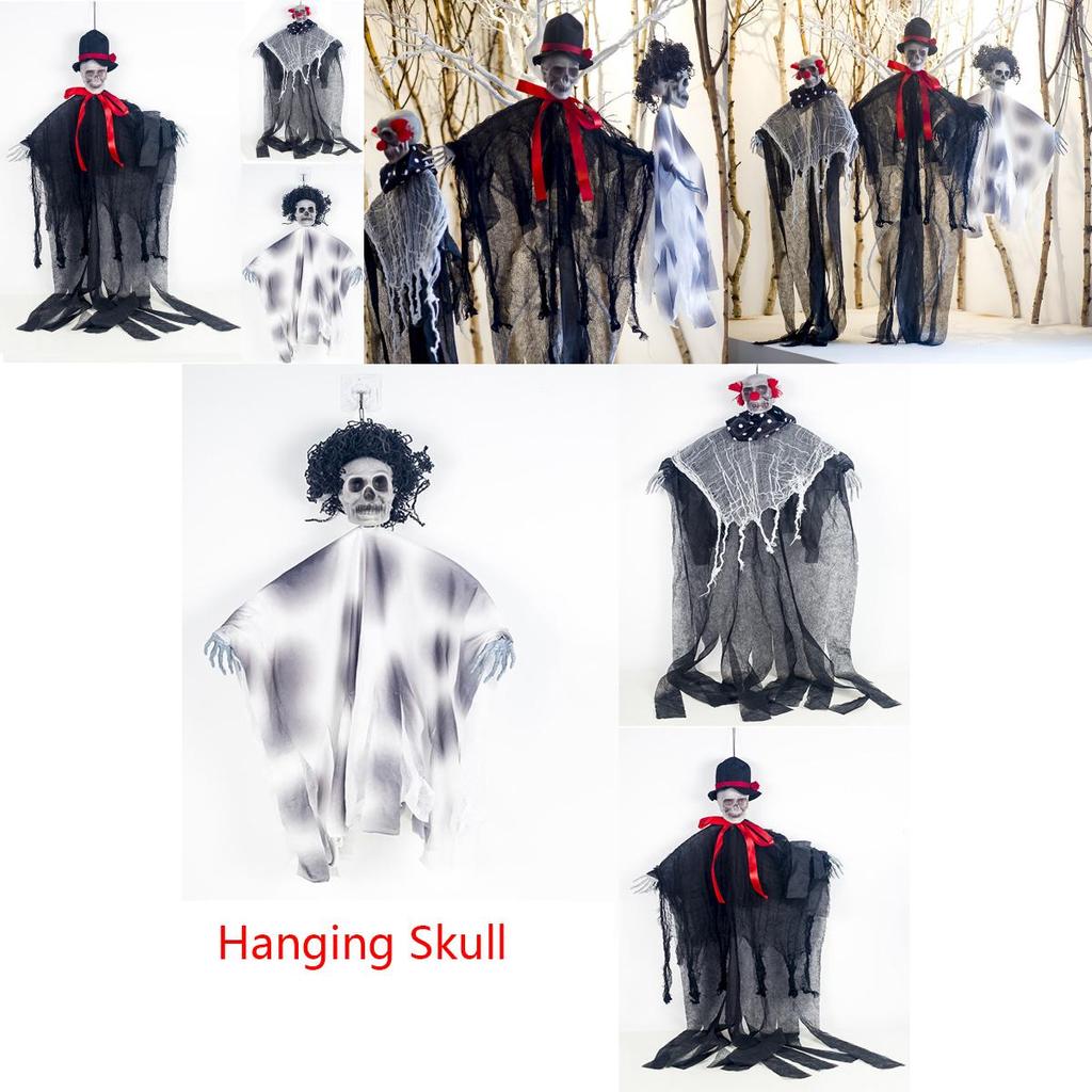 Durable And Horrible Halloween Hanging Skull Ghost Decoration Ideal For Haunted House Atmosphere