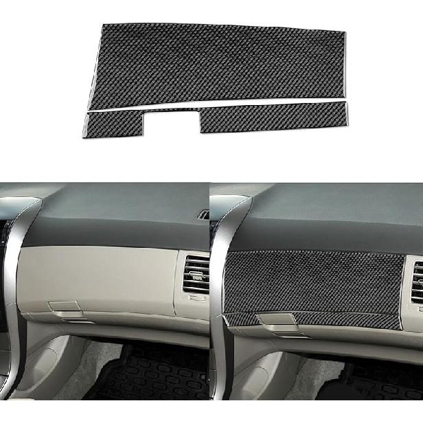 Real Premium Carbon Fiber Car Center Console Gear Shifter Transmission Panel Cover Sticker Auto Interior Accessories Compatible with Toyota Corolla