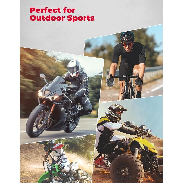KEMIMOTO Motorcycle Gloves For Men/Women, Touchscreen Dirt Bike Gloves With Shell, Anti-Slip For Motorbike, Riding, Racing, Cycling, Dirt Bike, ATV,