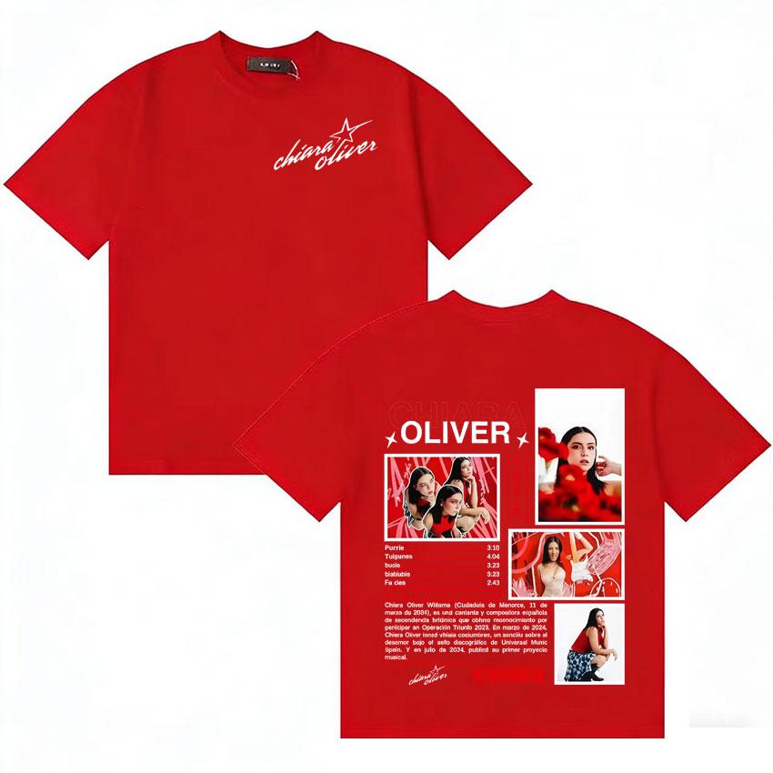 

Singer Chiara Oliver Puzzle Album Cover 2026 T Shirts Unisex Womens Clothing Fashion High Quality Tshirt Casual ONeck Loose Tops S