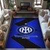 Inter Milan Customize Text Carpet Perfect for Hallway Living Rooms Balcony Entryway Anti-slip Rug Anime Office Decor Best for Christmas
