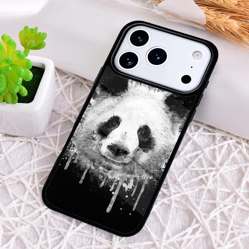 Cute Cartoon Panda Phone Case for iPhone 17 Air 16 15 11 12 14 13 Pro Max Shockproof Cover