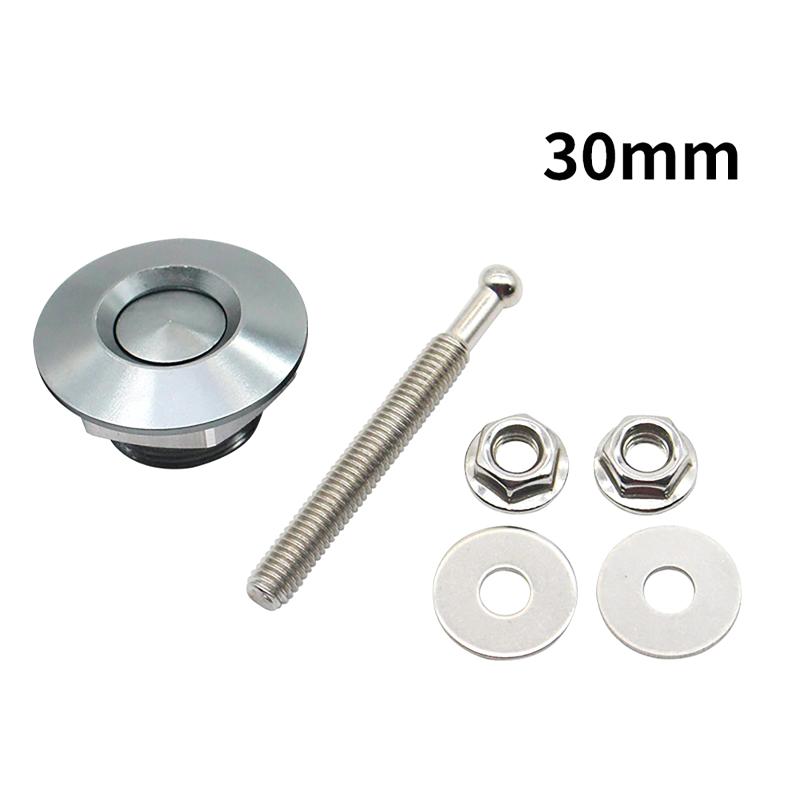1Pcs 30/32Mm Car Push Button Bonnet Hood Pin Quick Release Latch Lock Clip Kit Aluminum Engine Exterior Parts Universal