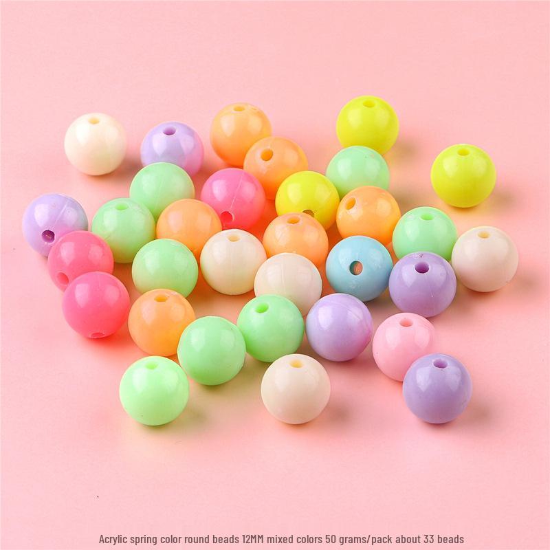 

Акриловые круглые бусины конфетных цветов для детских браслетов и украшений своими руками 50g per Pack