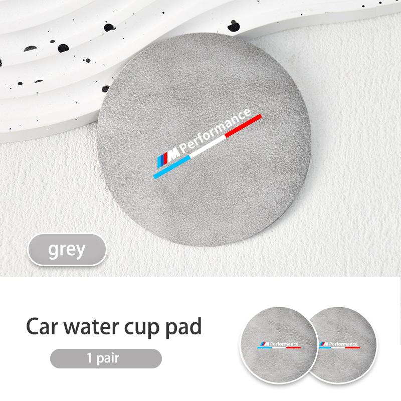 1pair Car Coaster Water Cup Seat Non-slip Mat accessories For BMW 1 2 3 5 7 Series X1 X2 X3 X4 X5 X6 G20 G30 G11 G12