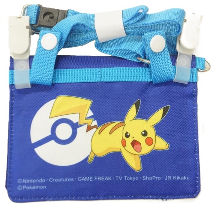 Sun Art Mini Wallet with Shoulder Pokémon Strap, Navy, PM-4601-NVY